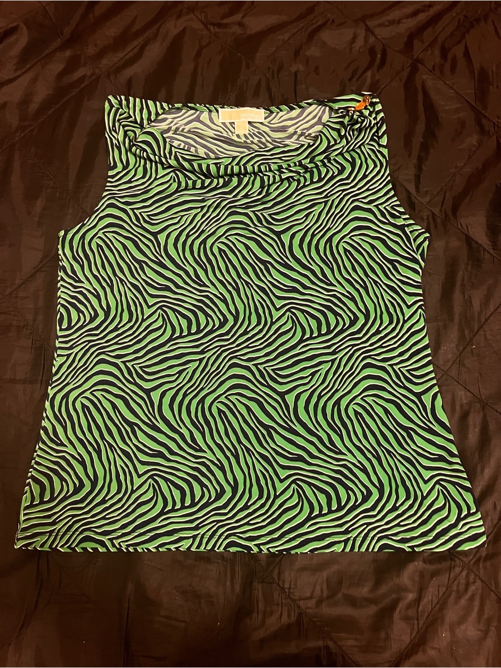 Green Zebra-Print Women's Michael Kors top